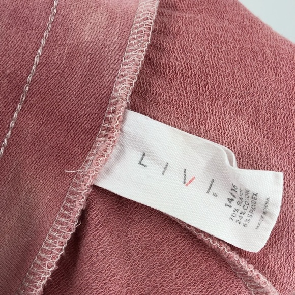 LIVI ACTIVE Tie Dye Crop Jogger Lounge Pant Tie Waist Cropped Capri Lane Bryant - Picture 7 of 9